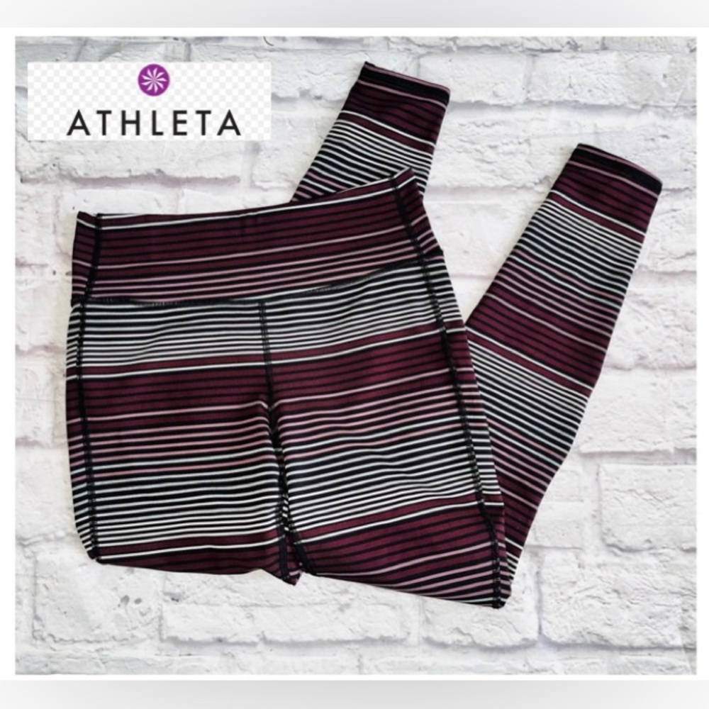 ATHLETA Striped Leggings sz M